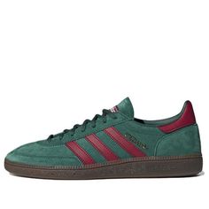 adidas Handball Spezial 'Collegiate Green Burgundy' GX6989 (SNKR/Retro/Skate/Casual) Adidas Handball Spezial, Adidas Handball, Adidas Spezial, Clogs, Adidas, Collage, Green, Red, Pins