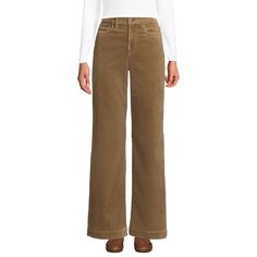 These corduroy pants from Lands' End are fitted at the waist and hips, looser through thighs and gently flares all the way down the leg.Click on this WOMEN'S GUIDE to find the perfect fit and more! These corduroy pants from Lands' End are fitted at the waist and hips, looser through thighs and gently flares all the way down the leg.Click on this WOMEN'S GUIDE to find the perfect fit and more! FEATURES Button & zipper closure Belt loops 5 pockets Wide wale corduroy constructionFIT & SIZING High r Wide Leg Corduroy Pants, Wide Wale Corduroy, Petite Size Chart, Plus Size Shorts, Bottom Clothes, Corduroy Pants, Plus Size Tops, Lands End, Bottoms Pants