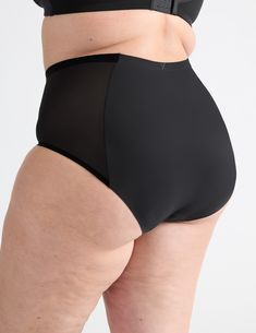 Designed to take your confidence to new heights, with a peek of mesh, a dash of sexiness, and the perfect amount of leak protection - absorbing the same as about 1.5 regular tampons. (product previously named Shadow Mesh Leakproof High Rise) | Knix Period Underwear Light Leakproof No-Show Mesh High Rise in Black Black Sheer Brief Bottoms, Black Mesh Brief Bottoms, Black Compressive Mesh Bottoms, Supportive Black Brief Shapewear, Full Coverage Black Nylon Bottoms, Black Stretch Nylon Shapewear, Black Full Coverage Sports Shapewear, Black Nylon Bottoms Full Coverage, Black Sheer High Stretch Bottoms