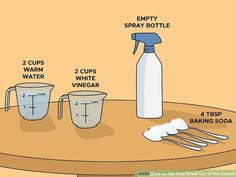 the ingredients for baking soda on a table