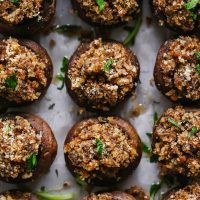 stuffed mushrooms with parmesan cheese and herbs