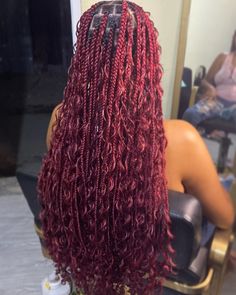 Burgundy Hair Braids, Burgundy Braids, Fav Hairstyles, Small Braids, Hairstyle Inspiration, Red Boho, Burgundy Hair, Boho Braids, Boho Hairstyles