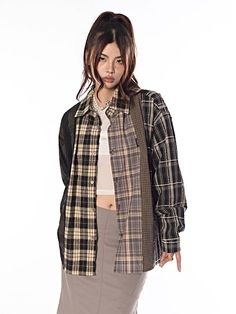 Look no further - the Color Block Patchwork Plaid Shirt from Nightcity Clothing is a must-have this season! This oversized fit shirt adds the perfect touch of style to any outfit. Its comfortable fit and unique design will have you feeling confident whether you're out on the town, or lounging around in casual comfort. Easily pair it with your favorite pair of jeans, or add a bit of color to an already chic skirt. Get ready to take on the day in this Color Block Patchwork Plaid Shirt.
Gender: Wom Oversized Shirt For Fall Layering, Oversized Shirt For Layering In Fall, Oversized Fall Shirt For Layering, Punk Long Sleeve Shirt For Alternative Fashion, Long Sleeve Punk Shirt For Alternative Fashion, Cotton Shirt For Alternative Fashion In Fall, Oversized Patchwork Shirt For Fall, Fall Relaxed Fit Patchwork Shirt, Plaid Long Sleeve Grunge Tops