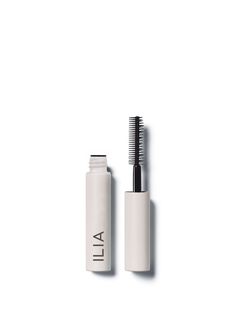 Black Mascara Brush with ILIA container. One Mini size mascara is pictured. Ilia Limitless Lash Lengthening Mascara, Ilia Limitless Lash Mascara, Non Toxic Mascara, Best Mascara For Length And Volume, Cute Mascara, Vlogmas Ideas, Rare Beauty Mascara, Ilia Mascara, Sephora Mascara