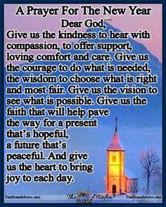 a prayer for the new year