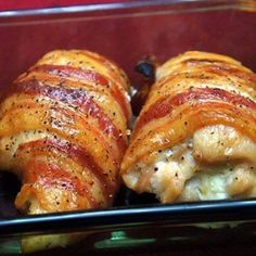 Bacon Wrapped Cream Cheese Stuffed Chicken Breast! Ingredients: 2 Boneless skinless chicken breast 4 tablespoons cream cheese 1/4 cup Pepperjack cheese, shredded 2 tablespoons green onion, chopped ... Cheese Pictures, Banting Recipes