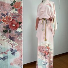 🌸welcome my shop🌸 the Japanese obi belt, kimono of vintage. One by one, it is made by handmade, there is only one design in the world. This is an original Japanese vintage Kimono. We sell only kimonos. The obi and obijime used in the photo are not included. It is cleaned and in very good vintage condition. like new Details 👘 check last picture ⇒condition sheet Why should you by from us? Our Kimonos have a history and story to tell. They are original Japanese vintage and therefore of the finest quality and sustainable on top. We clean our Kimonos to get rid of the dust and smell of the past and make them ready to wear. Because that's the way we would like to buy them! *The colors on your screen might slightly differ from the actual kimono colors. *We checked all our Kimonos / Haoris care Floral Print Kimono For Tea Ceremony, Pink Vintage Long Kimono, Pink Kimono With Kimono Sleeves For Tea Ceremony, Pink Kimono For Tea Ceremony, Vintage Wedding Kimono With Kimono Sleeves, Bohemian Pink Kimono For Wedding, Pink Bohemian Kimono For Wedding, Vintage Spring Wedding Kimono, Pink Bohemian Wedding Kimono