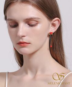 Plating: 18K Gold Materials: 18K Gold on Brass, Enamel, Silver Size: 1.97"*0.59"(50mm*15mm) Weight: 2.6g/pr Elegant Red Dangle Jewelry, Elegant Round Enamel Jewelry, Elegant Cherry Colored Jewelry For Party, Elegant Dangle Jewelry For Valentine's Day, Elegant Valentine's Day Dangle Jewelry, Enamel Dangle Single Earring, Red Round Jewelry, Elegant Cherry Drop Earrings, Enamel Jewelry As A Gift For Her