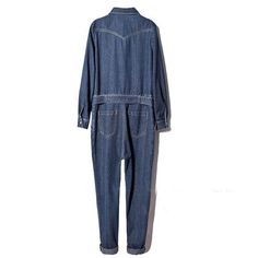 Women’s full sleeve casual loose denim jumpsuits Long Sleeve Denim Jumpsuit For Summer, Relaxed Fit Long Sleeve Denim Jumpsuit, Casual Long Sleeve Relaxed Fit Jumpsuits And Rompers, Baggy Denim Jumpsuit With Pockets For Fall, Fall Denim Jumpsuits And Rompers With Pockets, Dark Wash Denim Overall Jumpsuit For Fall, Trendy Long Sleeve Denim Jumpsuit With Pockets, Relaxed Fit Denim Overall Jumpsuit For Fall, Relaxed Fit Denim Jumpsuit For Fall