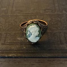 Green Lady Cameo Ring in Silver | Etsy Victorian Green Cameo Jewelry, Antique Green Cameo Jewelry, Vintage Adjustable Cameo Rings, Vintage Adjustable Cameo Jewelry, Collectible Adjustable Cameo Jewelry, Green Vintage Adjustable Rings, Adjustable Vintage Green Rings, Vintage Cameo Oval Cabochon Rings, Vintage Cameo Ring With Oval Cabochon