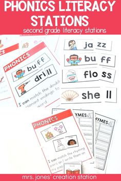 the phonics and reading stations for children to use in their station, which is also