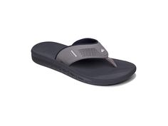 Quiksilver Current Water-Friendly Sandals - Men's Shoes : Grey/Grey/Blue : Stay ready for beach or lake adventures with the versatile Quiksilver Current Water-Friendly Sandals! Sport sandals feature water-friendly molded synthetic uppers offer breathable wear. Woven nylon toe post with herringbone texture. Spacer mesh lining for soft comfort. Anatomically contoured Hydrobound footbed for cushioned comfort and support. Lugged outsole for added traction, flexibility, and cushioning. Imported. Meas Durable Flip Flops For Beach In Summer, Durable Flip Flops For Summer Beach, Durable Summer Beach Flip Flops, Fade-resistant Sport Sandals For Summer Outdoor, Nylon Sport Sandals For Beach In Summer, Durable Casual Beach Flip Flops, Sporty Lightweight Flip Flops For Beach, Casual Durable Flip Flops For Beach, Lightweight Sporty Flip Flops For Beach