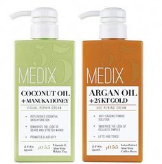 Amazon.com : Medix 5.5 Argan Oil + Coconut Oil Skin Care Set Moisturizer Cream Body & Face Lotion | Firming Body Lotion Set Reduces Look Of Wrinkles, Cellulite, Dry Skin, & Uneven Skin Tone For Women, 2PC Bundle : Beauty & Personal Care Coconut Oil Skin, Amazon Beauty Finds, Firming Body Lotion, Amazon Beauty, Oil Skin, Collagen Cream, Retinol Cream, Beauty Finds