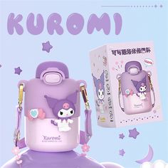 an advertisement for a cell phone case that is purple and has cats on the front