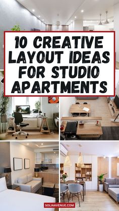 10 creative layout ideas for studio apartments that are easy to do in less than ten minutes