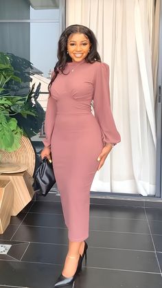 Fashion Round Neck Long Sleeve Slim Fit Party Dress Slim Fit Skirts, Party Dress Long Sleeve, Long Sleeve Casual Dress, Slim Fit Dresses, Slim Dresses, Lantern Sleeve, Fitted Skirt, Midi Dress Bodycon, Pencil Dress