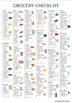 Grocery List Food Shopping List Grocery Checklist Master Grocery List Grocery List Template A4 PDF Instant Download - Etsy Baddie Grocery List, Grocery Must Haves, Veggie Grocery List, Grocery List Snacks, Macro Planning, Eating Planner, Printable Grocery List Template, Costco Shopping List, Cheap Grocery List