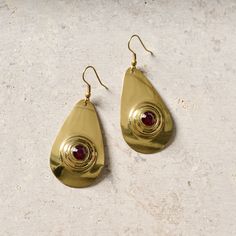 Kamet Brass Drop Earrings - Ten Thousand Villages Antique Teardrop Brass Earrings, Red Brass Dangle Jewelry, Red Brass Drop Earrings, Faceted Brass Drop Earrings, Luxury Gold-tone Brass Earrings, Chain Scarf, Candle Wall Decor, Cuff Rings, Accessories Bags Purses