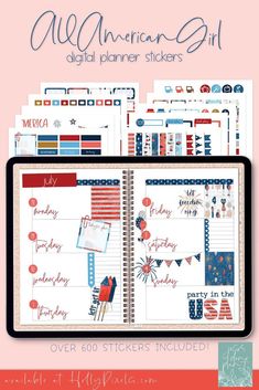 the american girl digital planner stickers