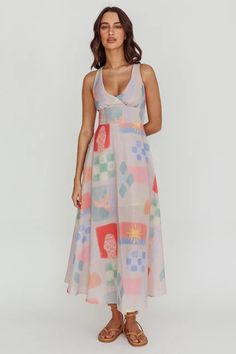 Shop the Sweethearts A-Line Print Maxi Dress Multi | Selfie Leslie Pink Abstract Print Maxi Dress For Summer, Pink Maxi Dress With Abstract Print For Summer, Multicolor Printed Midi Dress For Vacation, Pink Maxi Dress With Abstract Print, Printed Maxi Dress For Vacation Day Out, Summer Midi Dress With Multicolor Print, Multicolor A-line Maxi Dress For Vacation, Multicolor A-line Maxi Dress For Beach, Summer A-line Maxi Dress With Tie Back