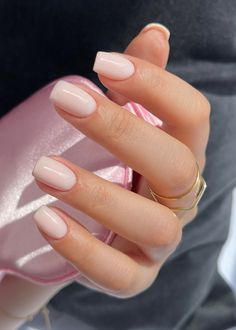 Biab Nails, Emerald Nails, Builder Gel Nails, Milky Nails, Casual Nails, Classy Nails, Chic Nails, Short Acrylic Nails, French Manicure