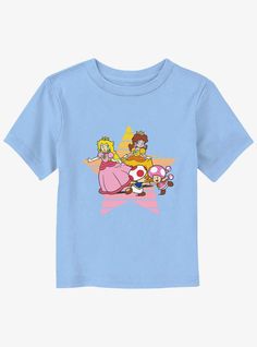 60% Cotton  40% PolyesterWash cold; dry lowImportedListed in toddlers sizes Toad And Toadette, Evil King, King Koopa, Princess Adventure, Nintendo Princess, Mushroom Kingdom, Princess Cartoon, Cute Princess, The Mushroom