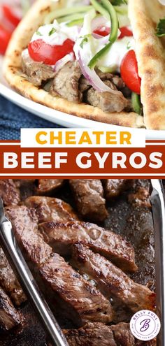 the beef gyros are ready to be eaten