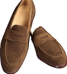 Classic Brown Tassel Loafers With Suede Lining, Classic Brown Suede Tassel Loafers, Classic Suede Slip-ons For Galas, Classic Brown Slip-ons With Suede Lining, Elegant Brown Suede Slip-ons, Brown Classic Loafers With Suede Lining, Classic Brown Loafers With Suede Lining, Ben Silver, Crockett And Jones