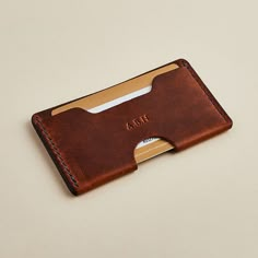 Brown Minimalist Card Holder With Rfid Blocking, Minimalist Brown Card Holder With Coin Pocket, Minimalist Brown Card Holder With Card Slots, Minimalist Brown Card Holder With Slots, Luxury Christmas Presents, Leather Phone Stand, Minimalist Card Wallet, Wood Wallet, Minimalist Card