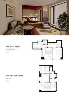 the floor plan for this suite is shown