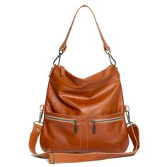 Whiskey pull-up leather, 6-in-1 leather crossbody backpack - Brynn Capella, USA Travel Bag With Top Carry Handle For Trips, Multifunctional Shoulder Bag For Everyday Use, Multifunctional Bags For Everyday Use, Everyday Use Multifunctional Bag, Functional Everyday Hobo Bag With Zipper Pocket, Leather Multifunctional Shoulder Bag For Everyday Use, Modern Bags With Leather Handles For Trips, Versatile Shoulder Bag With Top Carry Handle For Trips, Modern Shoulder Bag With Zipper Pocket For Trips