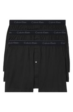 Soft knit cotton means breathable comfort in classic boxers with a smart button fly. Style Name:Calvin Klein 3-Pack Knit Cotton Boxers. Style Number: 5893386. Male Boxers, Off White Mens, Mens Boxers, Calvin Klein Men, Knit Cotton, Cotton Style, Calvin Klein, Polo Ralph Lauren, Ralph Lauren