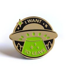 I Want To Believe, I Want To Leave, Enamel Pin Collection, Bag Pins, Poses References, Hard Enamel Pin, Metal Pins, Green Enamel