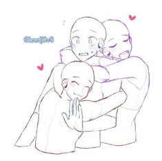 a drawing of two people hugging each other with the caption's above them