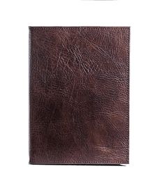 a brown leather wallet sitting on top of a white surface