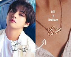 "ＰＥＲＳＯＮＡＬＩＺＥＤ * ＢＴＳ * ＳＩＧＮＡＴＵＲＥ ＪＥＷＥＬＲＹ * ＮＥＣＫＬＡＣＥ * Material: High Quality Solid 925 Sterling Silver. * Finish: Sterling Silver ∙ 18K Gold ∙ Rose Gold * Featuring 15 x 50mm name charm in a minimalist style with an adjustable length of 16\" to 22\". * Crafted With Love. * Perfect Gift for BTS Fans. ＧＩＦＴ * ＷＲＡＰ * ＩＮＣＬＵＤＥＳ * All items are nicely packaged ready to gift in elegant jewelry boxes. * If you can't find the information you need or need some advice for your design? Feel free to contact us Kim Taehyung Necklace, Hobi Necklace, Tomboy Necklace, Taehyung Jewelry, Taehyung Signature, Kim Taehyung Outfit, Taehyung Necklace, Bts Jewellery, Bts Necklace