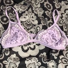 Gorgeous Lilac Lacey Bralette Sheer Lace Summer Bra, Sheer Summer Party Bra, Sheer Party Bra For Summer, Sheer Bra For Summer Party, Summer Lace Stretch Bra, Spring Stretch Bra With Lace Trim, Stretch Lace Bra For Summer, Spring Party Bra With Delicate Lace, Delicate Lace Stretch Bra For Summer