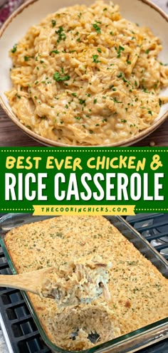 the best ever chicken and rice casserole recipe is made with just three ingredients