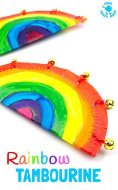 the rainbow is made out of construction paper