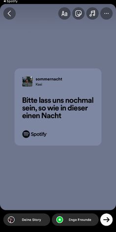 an iphone screen with the text'bitte has uns nochnal sein, so wie in dieser en nach '