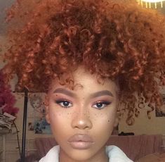 Beautiful @goldenbih - https://blackhairinformation.com/hairstyle-gallery/beautiful-goldenbih/ Orange Afro, Auburn Curly Hair, Ginger Curly Hair, Copper Curls, Red Curly Hair, Dyed Natural Hair, Hairstyle Gallery, Auburn Hair, Hair Crush