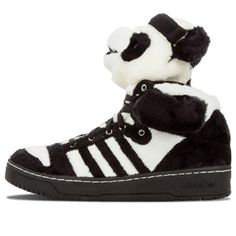 adidas JS Panda Bear OBYO x Jeremy Scott Sneakers/Shoes Panda Shoes Outfit, Jeremy Scott Adidas, Panda Shoes, Limited Edition Shoes, Bear Head, Tactical Boots, Oakley Men, Jeremy Scott, Stadium Goods