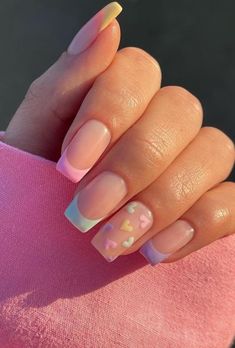 Nagel Tips, Easter Nails, Nail Nail, Pastel Nails, Gel Nail Designs, Luxury Nails, Floral Nails, Nail Extensions, French Tip Nails