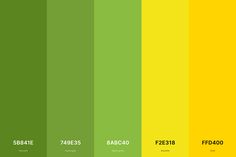 an image of the color scheme in yellow and green