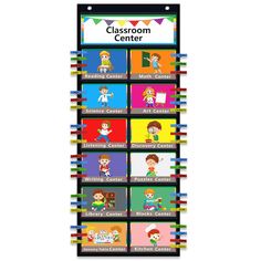 the classroom center poster with colorful children's pictures