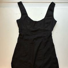 Never Worn Before; Great Condition Black Linen Blend Mini Tank Dress With Side Zip Super Cute With A Scoop Neckline. Just Didn’t Fit Me Fitted Cotton Black Dress, Fitted Black Cotton Dress, Black Cotton Mini Dress With Square Neck, Cotton Bodycon Mini Dress For Date Night, Black Square Neck Cotton Mini Dress, Spring Black Cotton Mini Dress, Black Cotton Mini Dress For Spring, Black Mini Dress With Square Neck For Day Out, Cotton Lined Dresses For Night Out