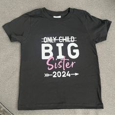 Never Been Worn (Ordered Wrong Size). Cute For Announcement Photos! Will Ship In 24 Hour! Little Sister Big Sister Shirts, Cute Big Sister Shirts, Big Sister Shirts, New Big Sister, Announcement Photos, Sister Shirt, Brother Shirts, Big Sister Shirt, Sister Shirts