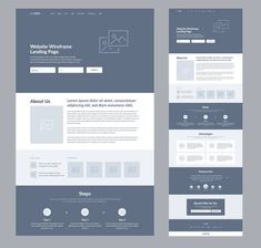 two page web design for a website