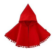 Girl's Clothing red / 12M / China Cape Jumpers Toddler Cape, Hood Cape, Riding Hood Costume, Poncho Coat Cape, Hoodie Poncho, Fairy Baby, Red Riding Hood Costume, Winter Poncho