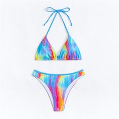 Features: Stay stylish and confident at the beach with our Sexy Halter Tie Dye Brazilian Bikini. Made for women, this two-piece set features a stunning tie dye design and a comfortable halter top. With this swimsuit, you can perfectly show off your curves and enjoy your time in the sun. Swimsuit Sale, Tie Dye Designs, Soft Hoodie, Short Mini Dress, Bag Dress, Tie Dye Print, Shop Swimwear, Women Swimsuits, Halter Top